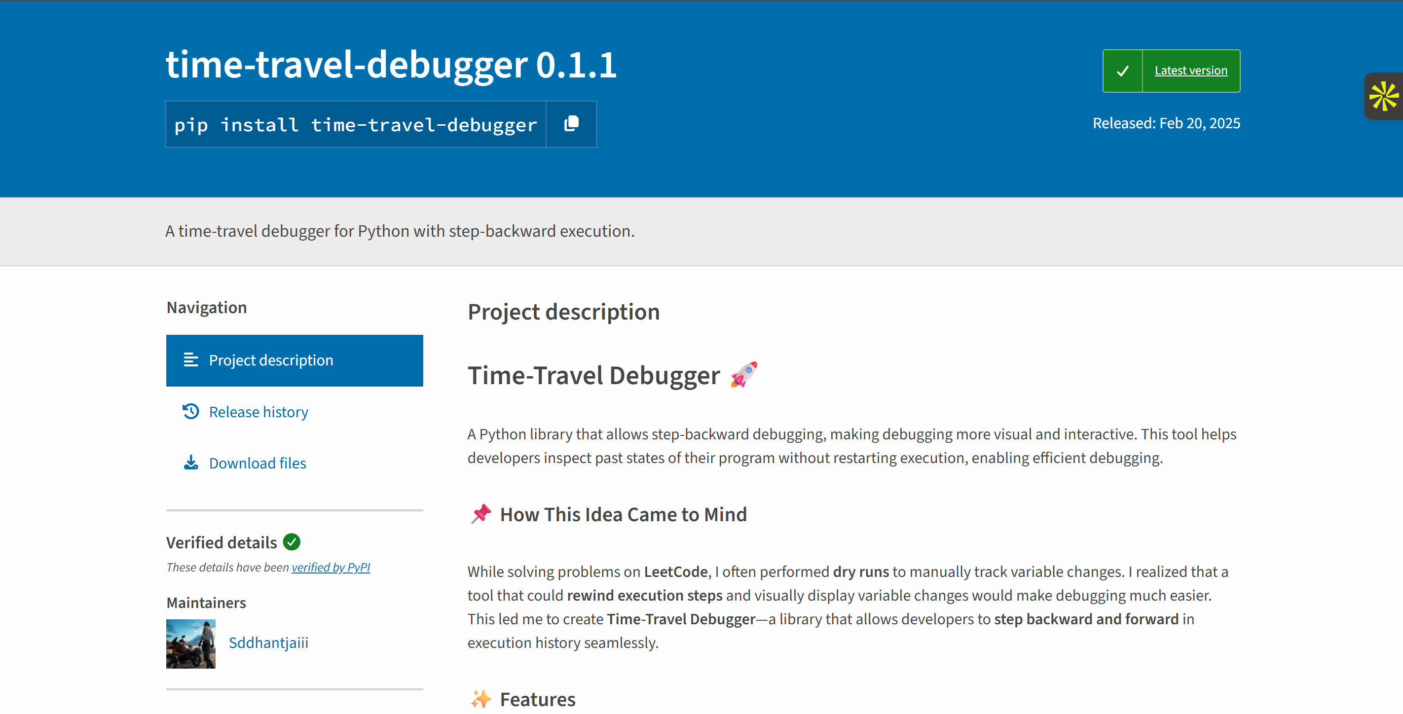 Time Travel Debugger